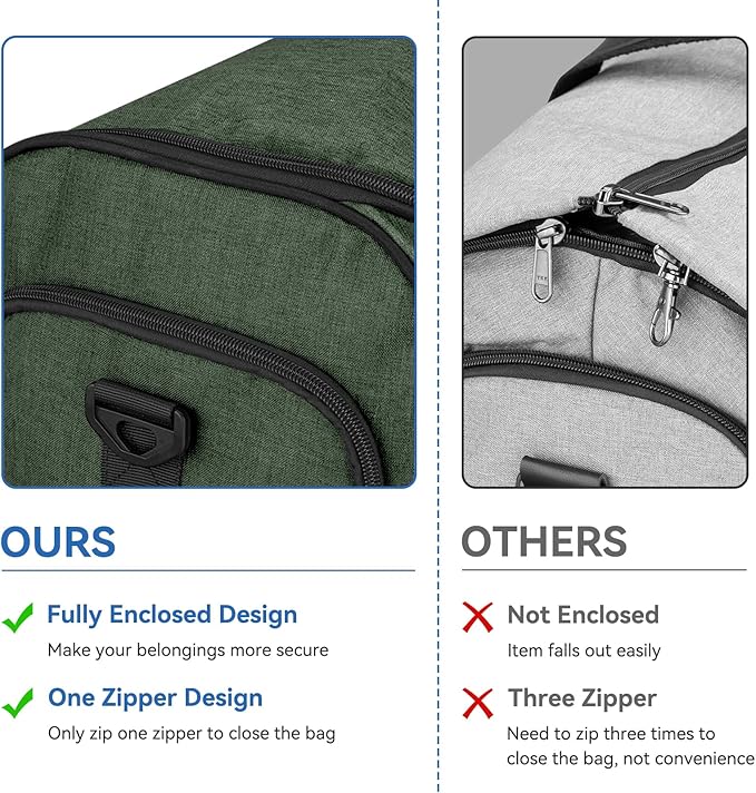 Bukere Garment Bags for Travel, Large Convertible Garment Duffel Bag for Men Women, Shoe Compartment, 2 in 1 Hanging Dress Suitcase Suit Travel Bags