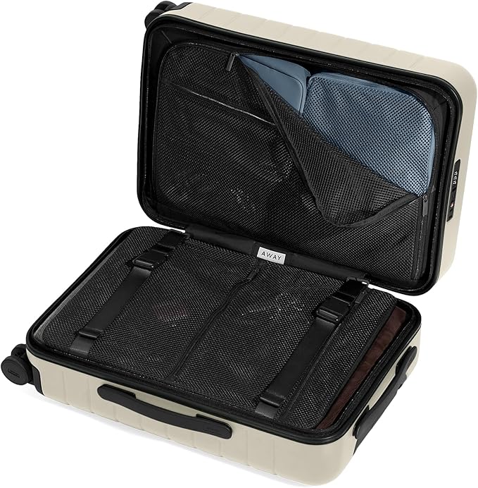 Away Carry-On Luggage, Lightweight Hardside Suitcase with Spinner Wheels, 22 Inch Airline Approved, TSA Lock, Salt White Matte
