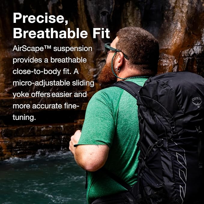 Osprey Talon 33L Men's Lightweight Hiking Backpack with Hipbelt, Green Canopy/Pine Leaf, Extended Fit