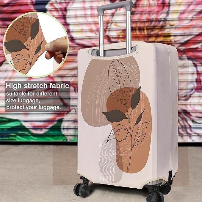Travel Luggage Cover Suitcase Protector Fits 18-32 Inch Wheel Covers PatternedTravel Related Items Flower Luggage Protector Elastic L