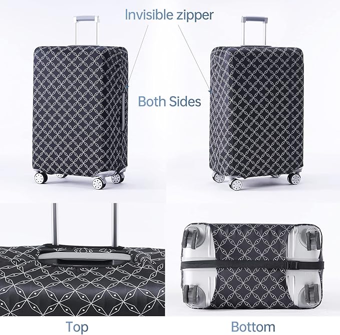 TRAVELKIN more than travel Luggage Covers For Suitcase Tsa Approved,Suitcase Cover Protector Fit 18-32 Inch Luggage