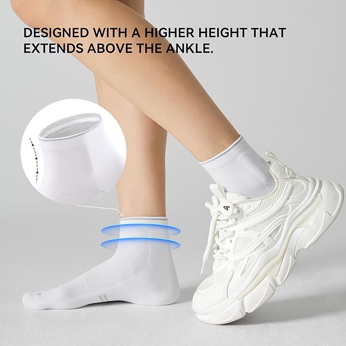 CS CELERSPORT 2/5 Pairs Ankle Compression Socks for Men and Women Running Athletic Socks