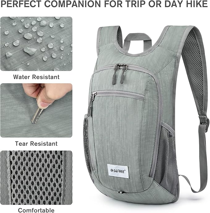 G4Free 10L/15L Hiking Backpack Lightweight Packable Hiking Daypack Small Travel Outdoor Foldable Shoulder Bag