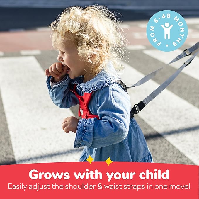Trunki Toddler Leash - Fuss Free Toddler Walking Reins & Kids Safety Harness | Baby Leash for Kids – Felix Fox (Red)