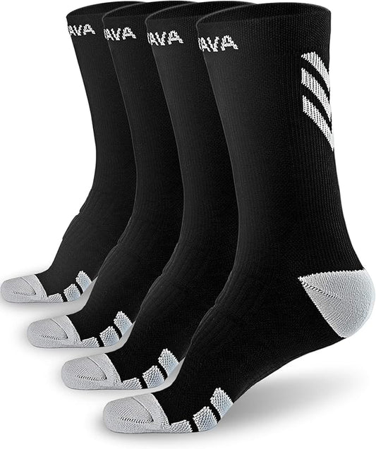 DOVAVA Dri-tech Compression Crew Socks (4/6 Pairs), Comfort Boost Circulation