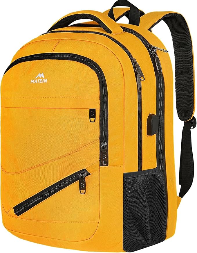 MATEIN 18.4 Inch TSA Approved Backpack, Extra Large 50 L Outdoor Carryon Backpack with Seperated Laptop Compartment, Work Travel Daypack with USB Charging Port, Creative Gifts for Men Women
