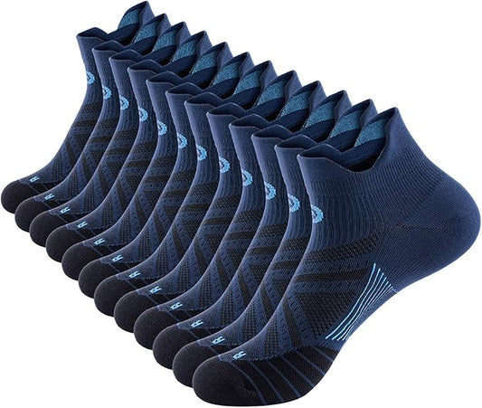 PAPLUS Ankle Compression Sock for Men and Women 2/4/6 Pairs, Low Cut Compression Running Sock with Ankle Support
