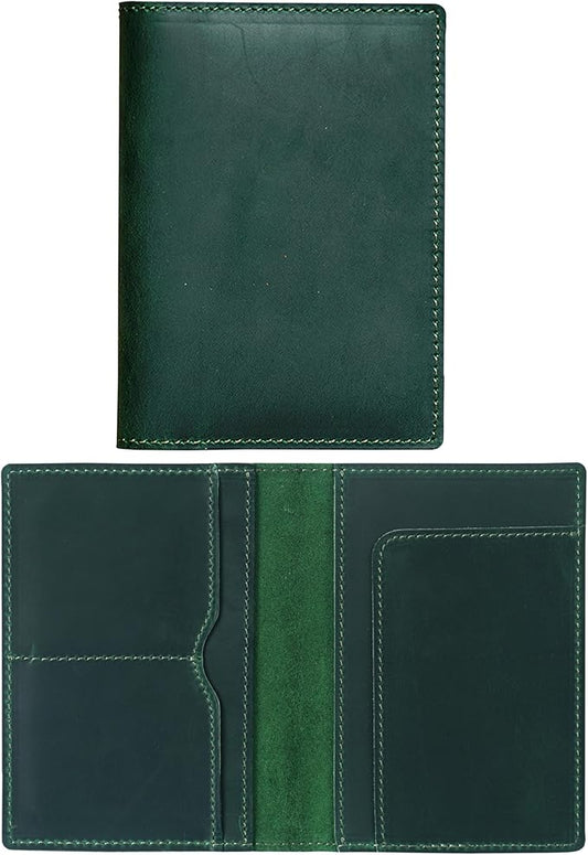 HIFA Leather Passport Holder, Handmade Passport Cover with Card and Ticket Slot - Genuine Leather, Elegant Design, Easy Access - Passport Case, Passport Wallet, Passport Holder