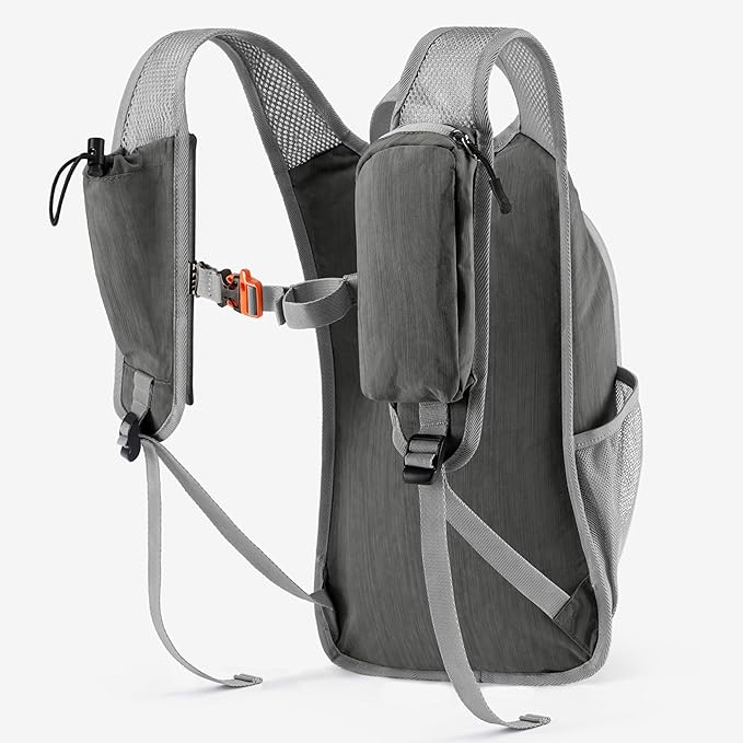 10L Small Hiking Backpack Travel Daypack Lightweight Packable Back Pack for Women Men(Iron Grey)