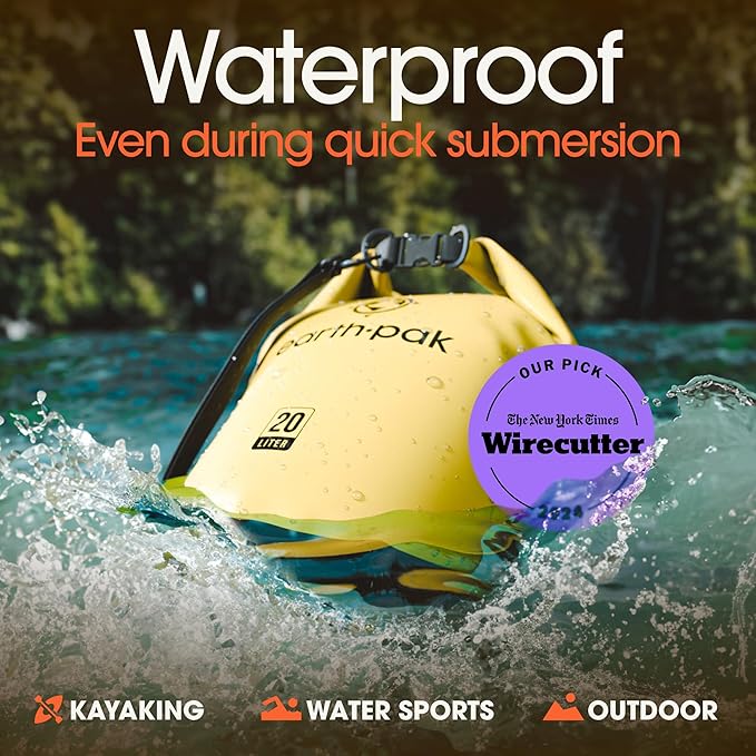 Earth Pak Waterproof Dry Bag - Roll Top Waterproof Backpack Sack Keeps Gear Dry for Kayak with Waterproof Phone Case