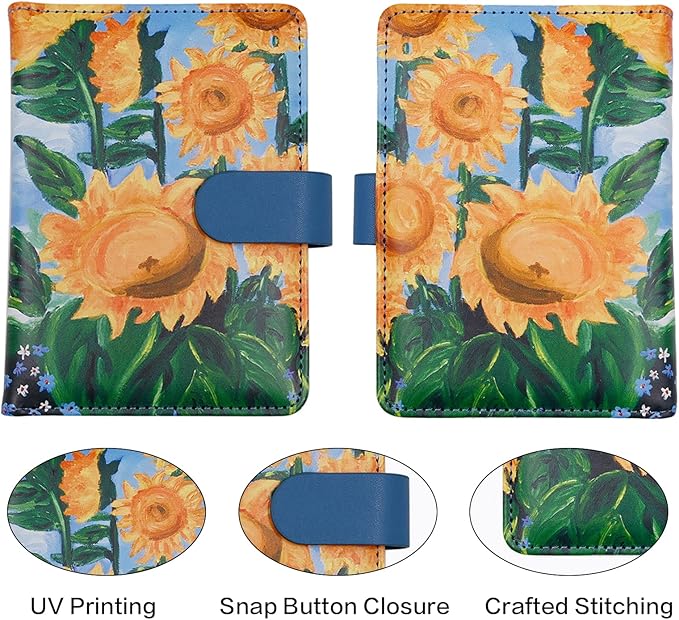 Melsbrinna Rfid Passport Holder for Travel women/Men, Cute Passport Wallet Rfid Blocking Card Slots, Rfid Passport Cover/CaseTravel Wallet, Passport Book Holder (1, Blue2)