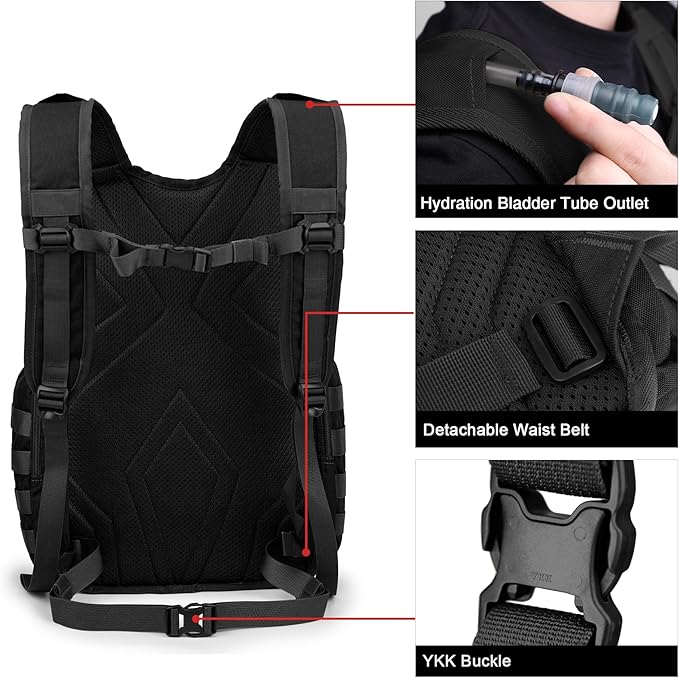 Mardingtop 25L Tactical Backpacks Molle Hiking daypacks for Camping Hiking Military Traveling Motorcycle