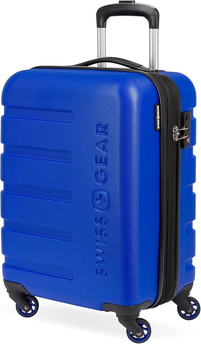SwissGear 7366 Hardside Expandable Luggage with Spinner Wheels, Cobalt, Carry-On 19-Inch