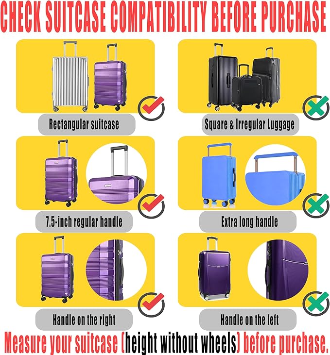 30 Inch Clear PVC Luggage Cover, 0.2mm Thick Lightweight Waterproof, Dustproof, Anti-Scratch Suitcase Cover, Luggage Covers for Suitcase TSA Approved, Fits 30"-31" Wheeled Luggage