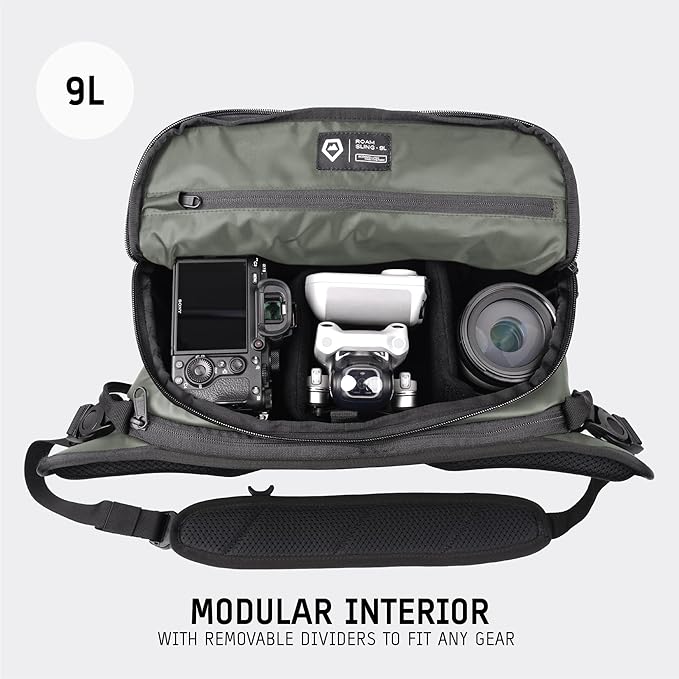 WANDRD ROGUE V1 9L Sling: Compact Camera Sling and Crossbody Bag with Fast Access, 3-Way Carry– Lightweight Everyday Bag Great for Travel, Photography, and Daily Use (Wasatch Green)