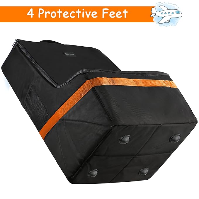 YOREPEK Car Seat Travel Bag, Padded Car Seats Backpack for Air Travel, Heavy Duty Gate Check Carseat Travel Bag for Airplane, Airport Gate Check Bag (Orange)