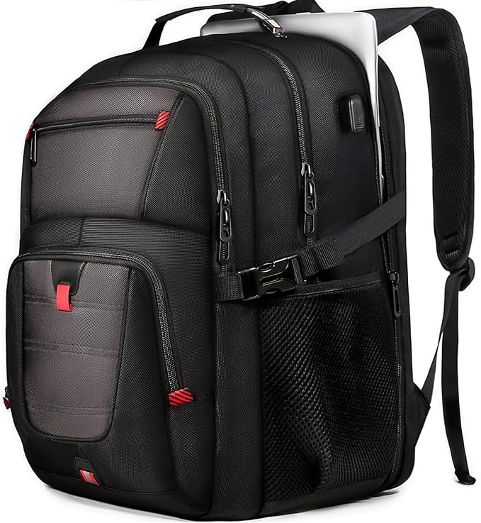 Z-MGKISS Travel Backpack, TSA Airline Approved, Travel Laptop Backpack with USB Charging Port, Extra Large