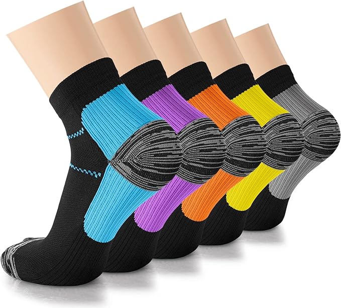 Iseasoo Copper Compression Socks for Men & Women – Plantar Fasciitis Relief, Ankle Support & Circulation – Running & Recovery