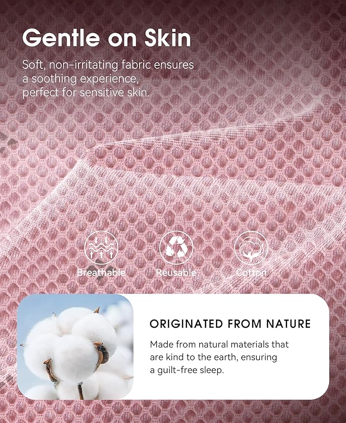 MUSICOZY Sleep Headphones Breathable Sleep Mask Bluetooth 5.4 Wireless Earphones Mask Sleeping Eyemask for Side Sleepers for Women Men Travel Meditation Gift (Mesh Pink)