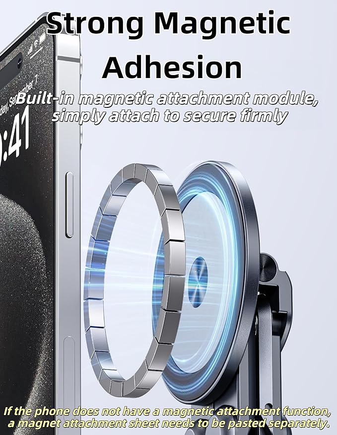 3-in-1 Folding Aluminum Alloy Laptop Stand, Height Adjustable Ergonomic Computer Riser Holder for Phone/Tablets/Computers, Portable Notebook Mount for Desk