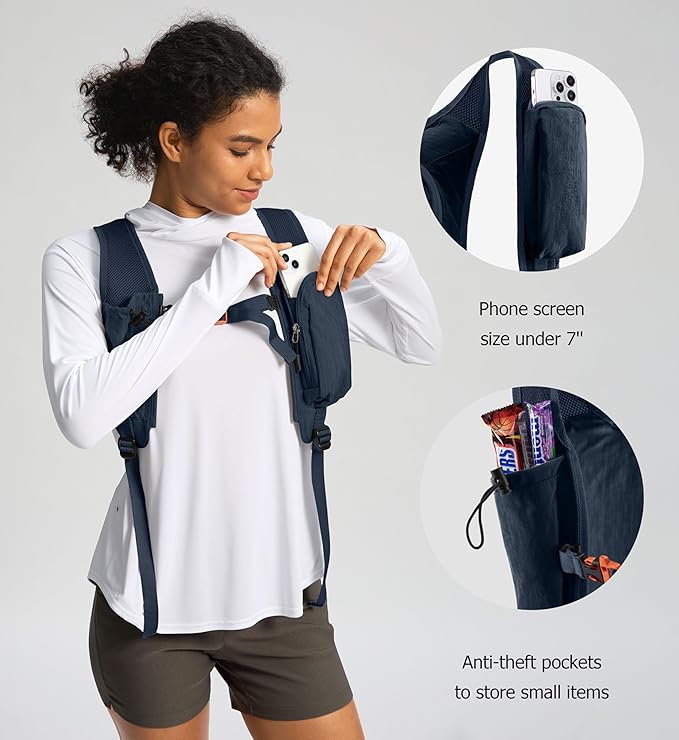 10L Small Hiking Backpack Travel Daypack Lightweight Packable Back Pack for Women Men(Dark Navy)