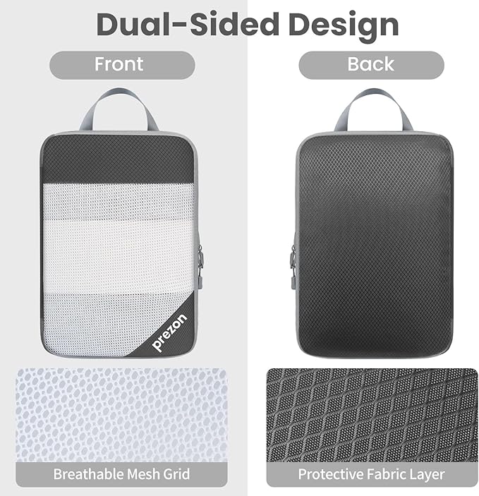 8 Set/6 Set/4 Set Compression Packing Cubes for Travel, Lightweight Vacation Travel Essentials, Travel Accessories for Suitcase Organizer Bags Set, Durable Luggage Organizer