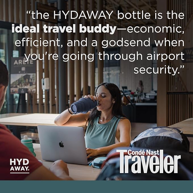 HYDAWAY 25oz Collapsible Water Bottle - BPA-Free, Leakproof, Lightweight, and Space-Saving - Perfect for Hiking, Travel, and All-Day Hydration