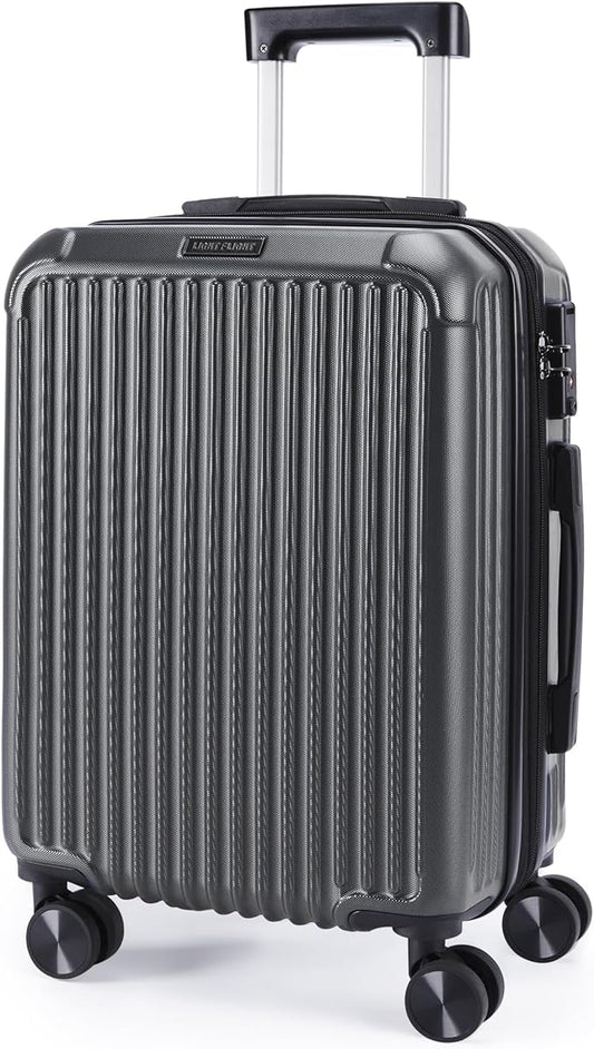 LIGHT FLIGHT Carry On Luggage 22x14x9 Airline Approved, Durable Hard Shell Carry On Suitcases with Wheels, Expandable Hardside Lightweight Travel Luggage with TSA Lock 20 Inch Carry on, Glacier Gray