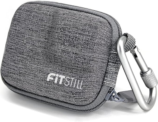 FiTSTILL Grey Weaving Mini Carrying Case for Go Pro Hero 13/12/11/10/9/8/7/(2018)/6/5/4/3+/3 Black,Hard Shell Travel Storage Case for AKASO,Campark,YI Action Camera and More