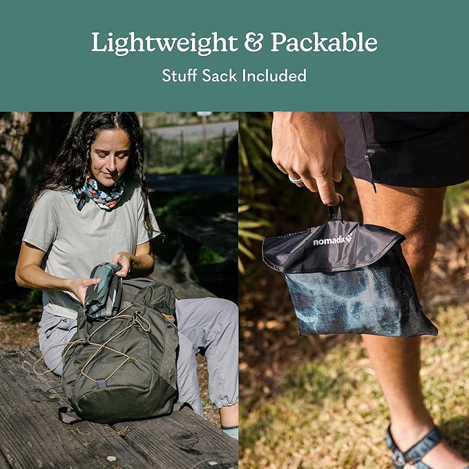 Nomadix Ultralight Towel - Quick Dry & Super Lightweight - Perfect As A Pack Towel to Save On Space - Made with Recycled Materials - Jackson Green - 30"x54"