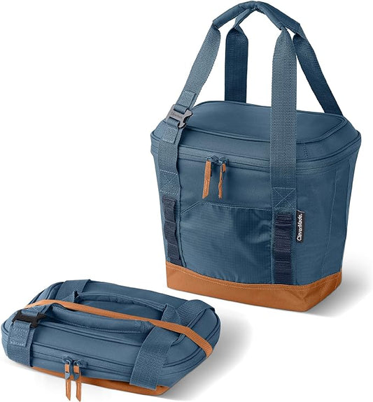 CleverMade Collapsible Insulated Cooler Bag – Leakproof Soft Folding Cooler for Beach, Travel, Car