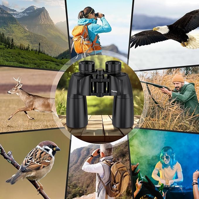 10x50 Binoculars for Adults - HD High Powered Binoculars for Bird Watching, IPX7 Waterproof Fogproof,Fully Multi-Coated BAK4 Prism Optics for Hunting,Travel