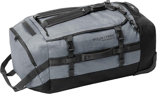 Eagle Creek Cargo Hauler Wheeled Duffel - Durable Duffel Bag for Travel - Easy Access Compartment - Deployable Backpack Straps - Lockable Zipper Opening - Charcoal - 110L