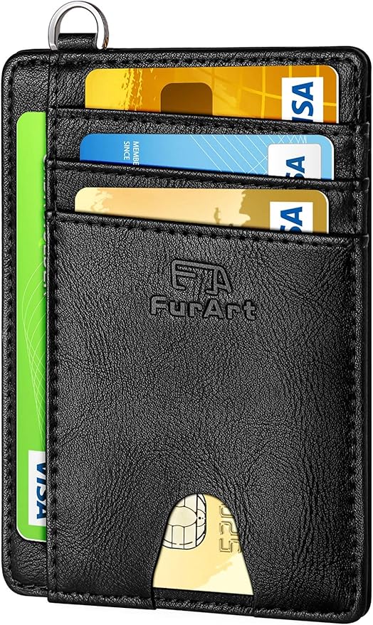 FurArt Slim Minimalist Wallet, Front Pocket Wallets, RFID Blocking, Credit Card Holder for Men & Women