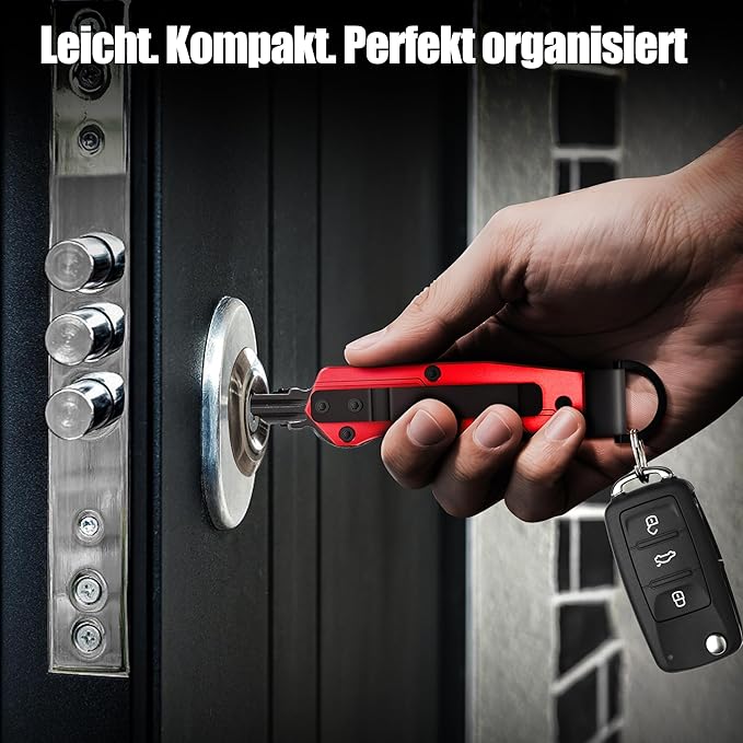 Key Organizer for Men Compact Key Holder Minimalist Key Case Metal Key Chain Key Holder for Keychain Secures 2-5 Keys