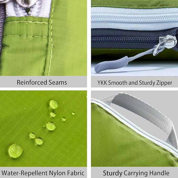 Cipway Compression Packing Cubes Set, Ultralight Expandable Travel Packing Organizers for Carry on Luggage (Green 3pcs)