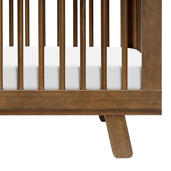 babyletto Hudson 3-in-1 Convertible Baby Crib with Toddler Bed & Daybed Conversion - Strong, Durable & Easy to Assemble - GREENGUARD Gold Certified w/ 4 Adjustable Mattress Heights - Natural Walnut