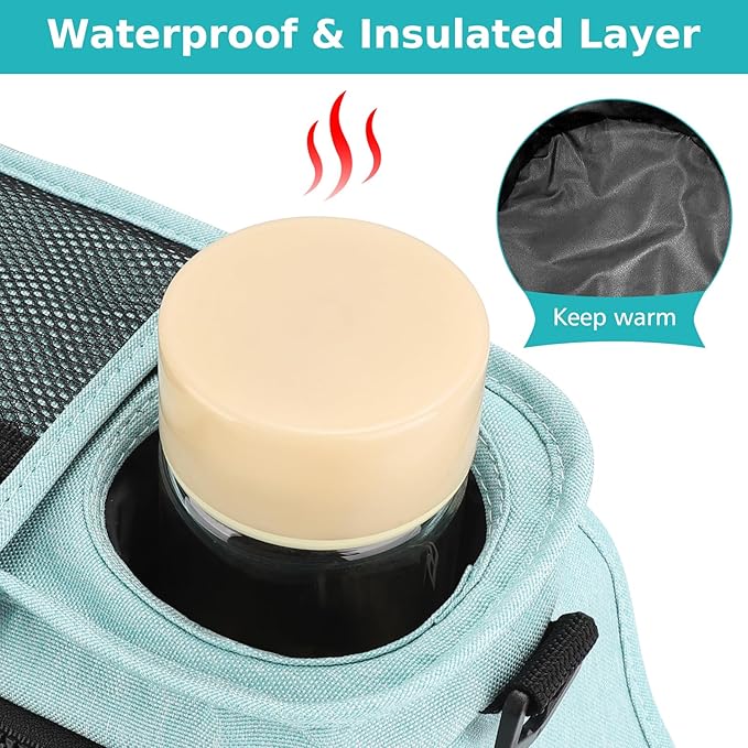 Accmor Universal Stroller Organizer with Insulated Cup Holder Detachable Phone Bag and Shoulder Strap,Stroller Bag Caddy Organizer Accessories Fits for Uppababy, Baby Jogger, Britax Strollers