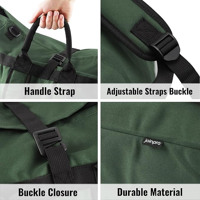 Laundry Bag Backpack, 125L Extra Large Travel Laundry Bags with Shoulder Straps, Adjustable & Extendable Design, Laundry Hamper Bag with 3 Pockets for Laundromat, College, Travel