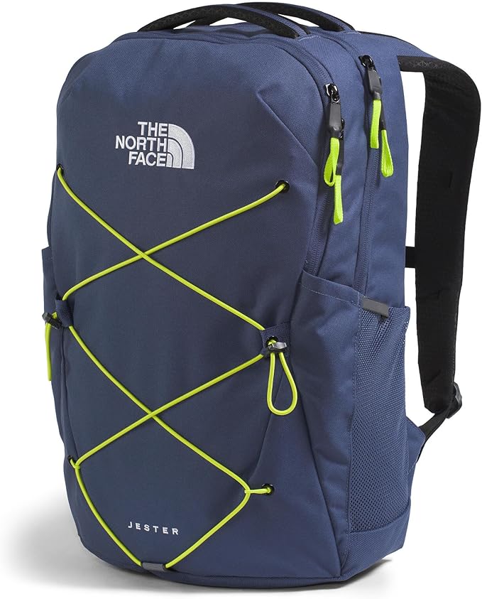 THE NORTH FACE Jester Everyday Laptop Backpack | Commuter Daypack with Water Repellent Finish, 16" Laptop Sleeve, Huge Main Compartment, Lunar Blue/Fizz Lime, One Size