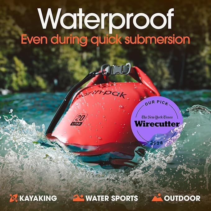 Earth Pak Waterproof Dry Bag - Roll Top Waterproof Backpack Sack Keeps Gear Dry for Kayak with Waterproof Phone Case