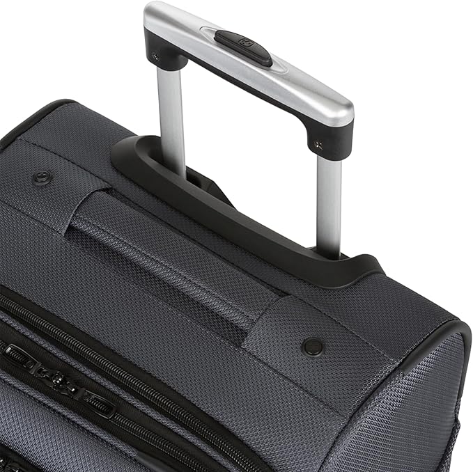 SwissGear Sion Softside Expandable Luggage, Dark Grey, Carry-On 21-Inch