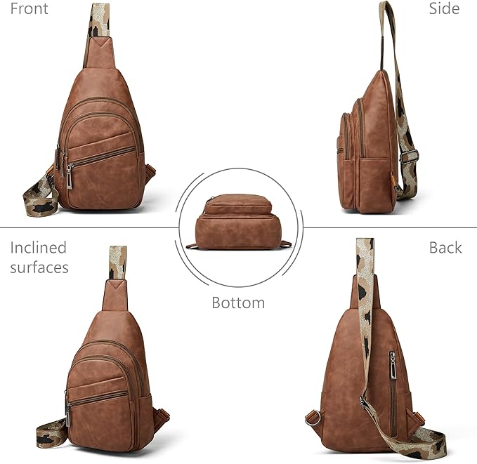Sling Bag Crossbody Bags for Women Small Cross Body Bag Fanny Packs Chest Sling Purse for Daily Travel Leisure Sport
