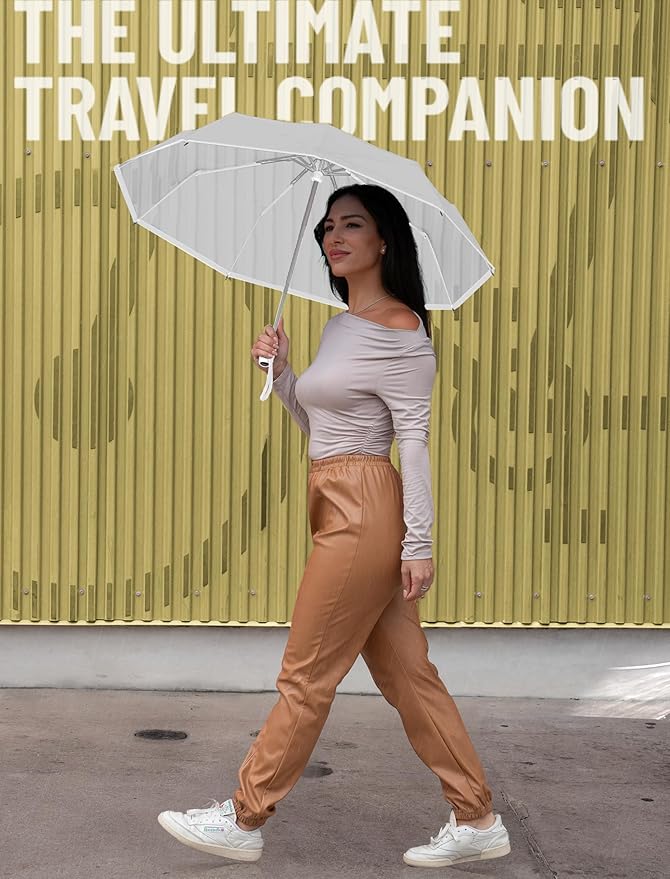 REPEL Windproof Travel Umbrella - Compact & Withstands Winds up to 85MPH , Strongest Premium Auto Folding Umbrella for Rain and Sun - Durable, Light & Portable for Women & Men , Fits Backpack & Cars