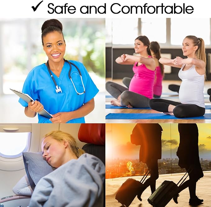 Cotton Compression Socks for Women & Men. 15-20 mmHg Support Knee-High Nude Stripes M/L