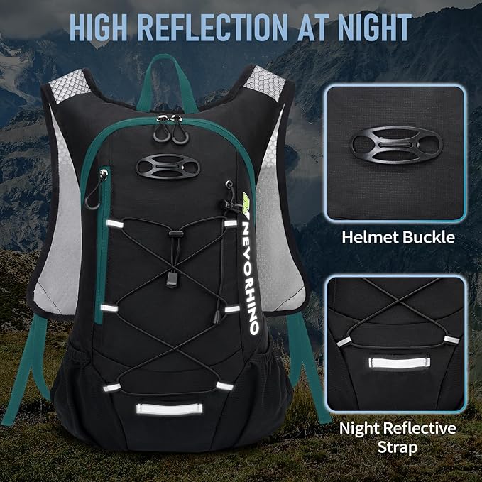 Lightweight Hydration Backpack, Running Backpack with 2L Water Bladder, Hydro Water Daypack for Cycling Hiking Rave for Men Women