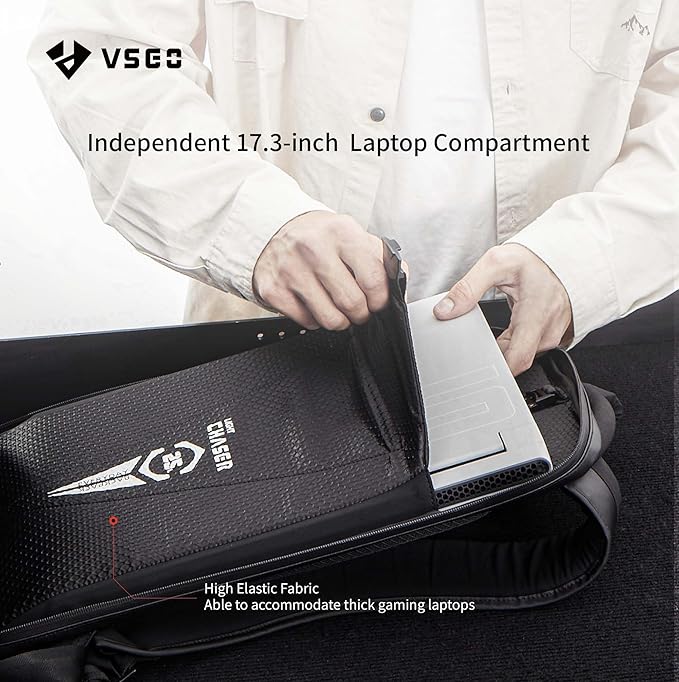 VSGO 25L Professional Camera Backpack, Extra Large Capacity, Travel & Commuting Backpack,Compatible with Canon, Fujifilm, Nikon, 17.3-Inch Laptops