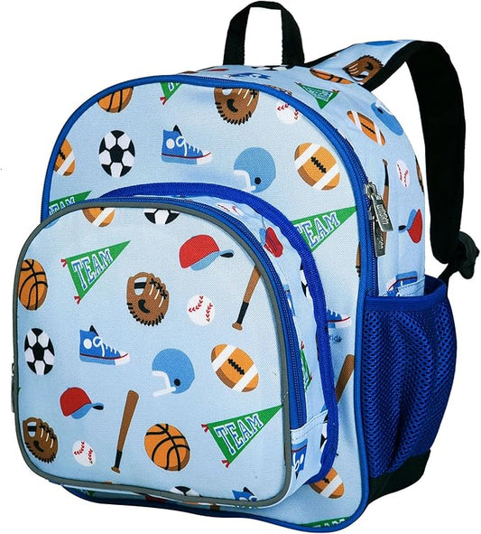 Wildkin 12-inch Kids Backpack – Padded, Adjustable, Ideal for Daycare & Travel - Game On