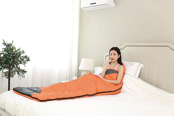 tuphen- Sleeping Bags for Adults Kids Boys Girls Backpacking Hiking Camping Microfiber Liner, Cold Warm Weather 4 Seasons Indoor Outdoor Use, Lightweight & Waterproof