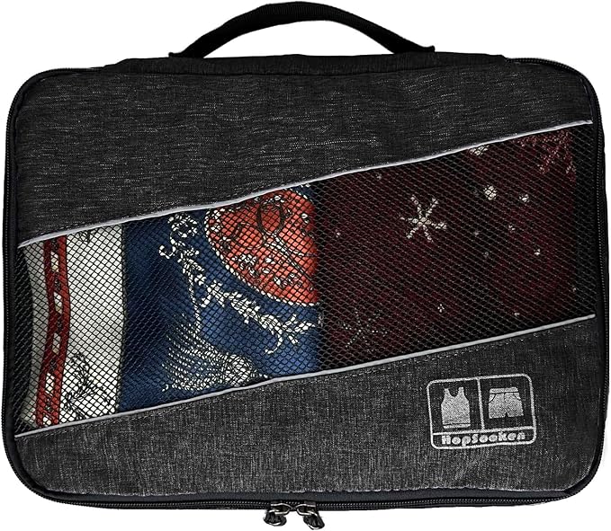 5 Set Packing Cubes for Travel Large Suitcase Luggage Organizer Bags Travel Accessories Vacation 4 Cubes 1 Laundry Pouch Bag